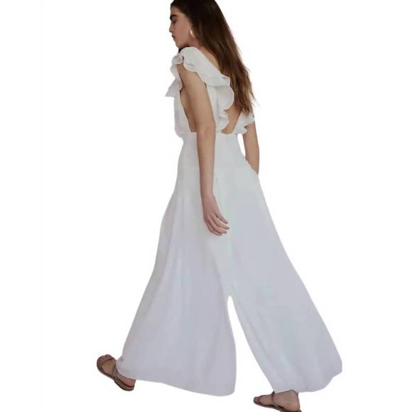 NEW FREE PEOPLE jacy jumpsuit in white - Picture 3 of 3